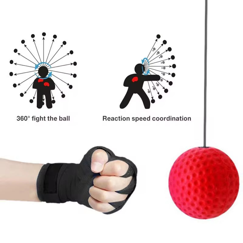 Speed Ball for MMA and a Boxing Training - Hand-Eye Coordination Fitness Equipment Head Mounted 