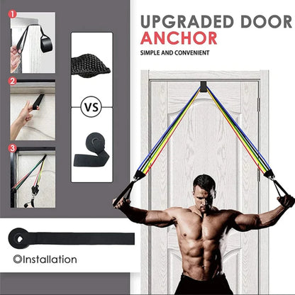 New Resistance Bands Set, Resistance Bands with Door Anchor, Handles, Carry , Exercise Bands, Workout Bands, Gym